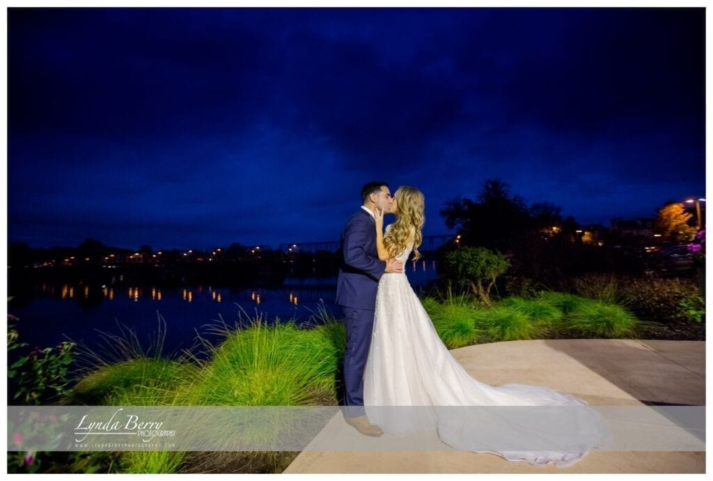 bride and groom at Lambertville Station Inn