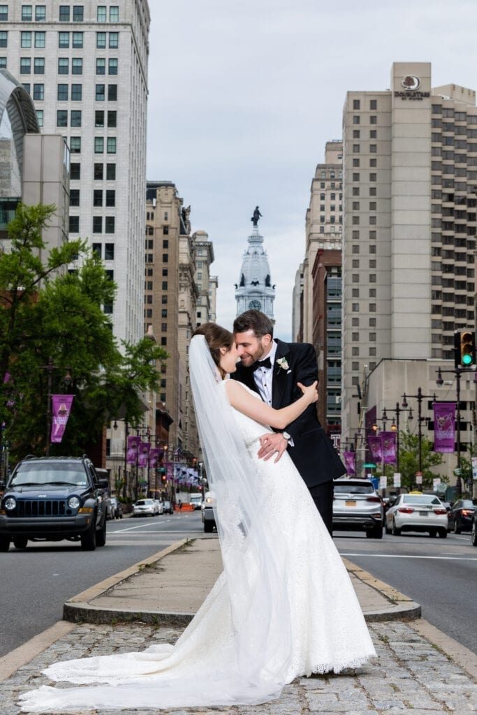 Bride and groom Center City, Philadelphia