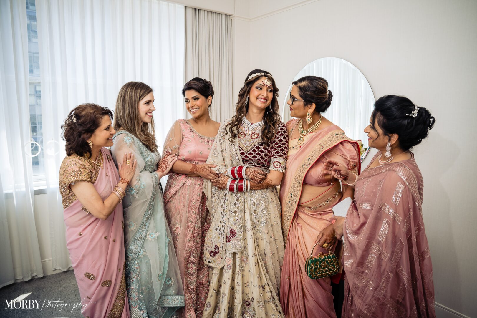 beautiful Indian bride and bridal party