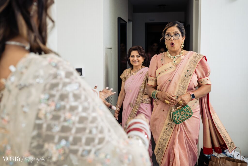 Indian mother of the bride surprised